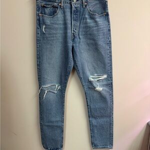 Levi's 501 S Distressed Blue Women's Jeans